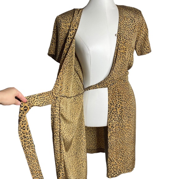 Vintage Robbie Bee Leopard Print Wrap Dress - Picture 11 of 14
